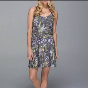 Lululemon Sz 8 Dress City Summer Sundress Pockets Green Purple Athleisure